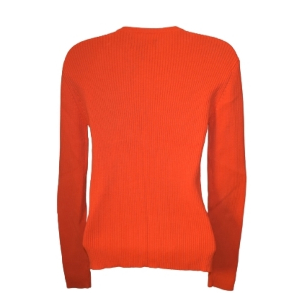 Copper Key Button Front Cardigan Sweater Orange S - Picture 2 of 5